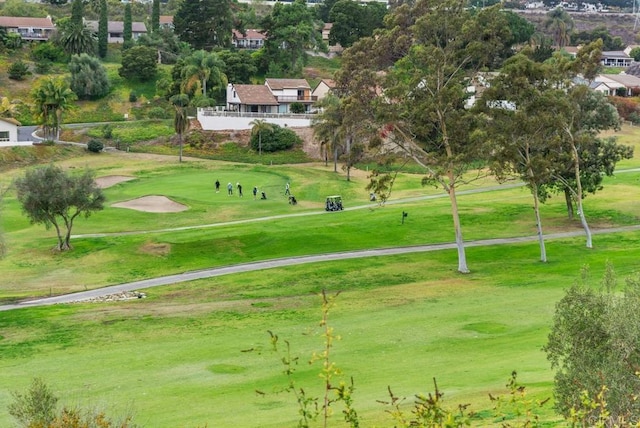 view of community featuring a lawn