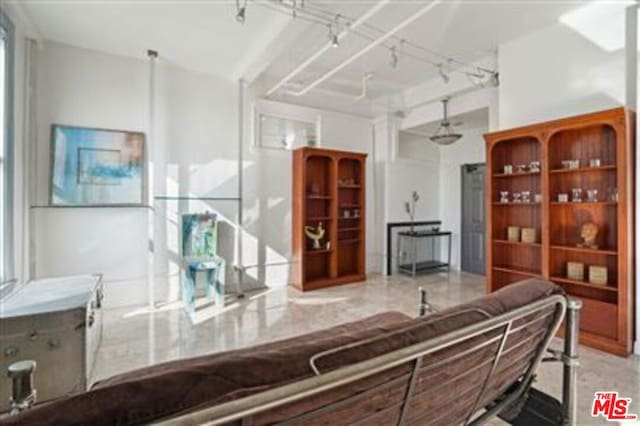 kitchen with track lighting