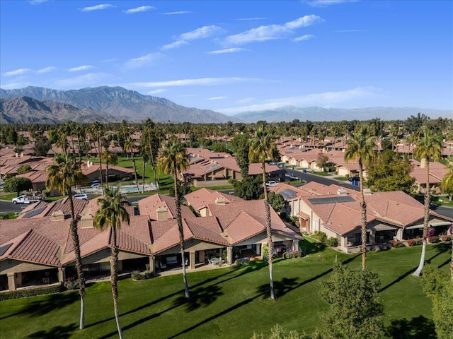 aerial view featuring a mountain view