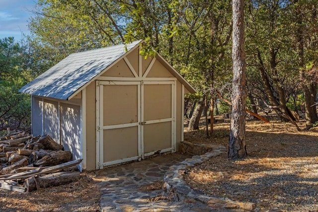 view of outdoor structure