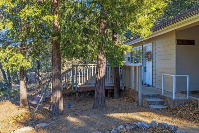 view of wooden deck