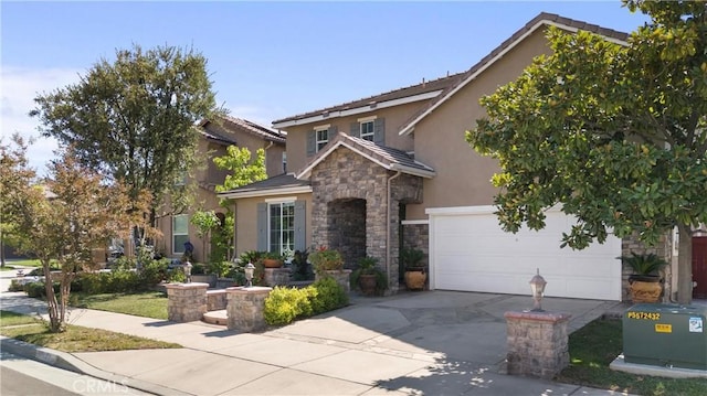 front of property featuring a garage