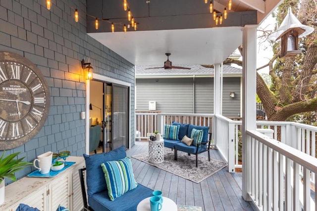 deck featuring an outdoor hangout area