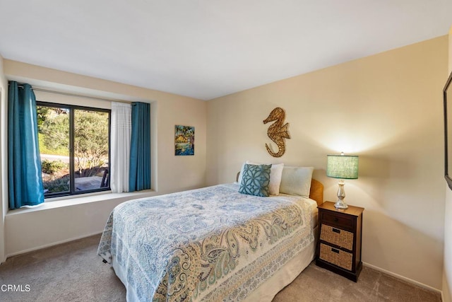 bedroom featuring carpet flooring