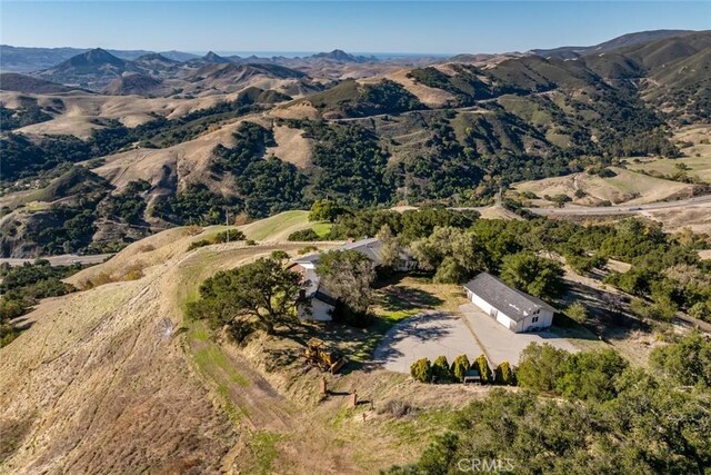 bird's eye view featuring a mountain view