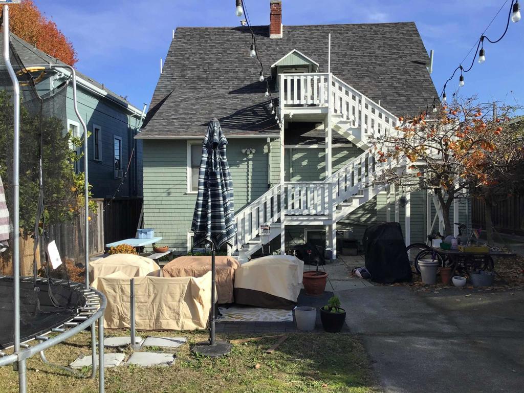 exterior space featuring an outdoor hangout area, a trampoline, and a patio