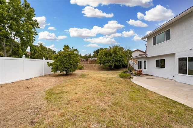 view of yard featuring a patio area