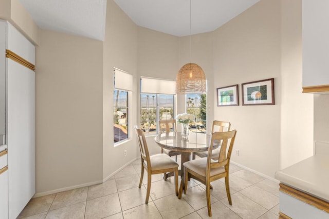 dining room featuring light tile patterned floors