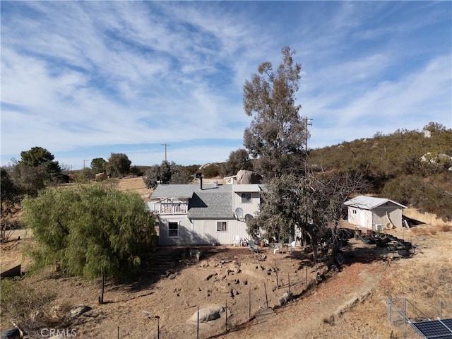 bird's eye view with a rural view