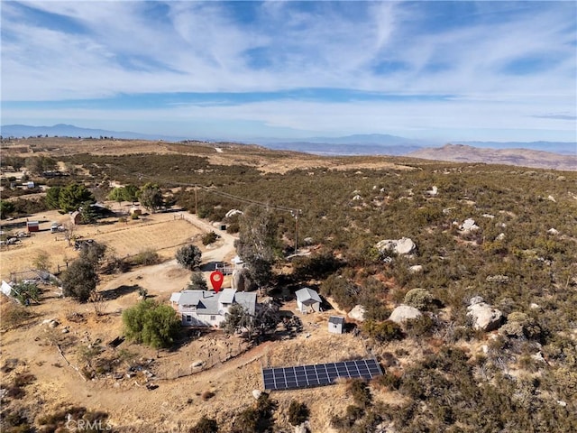 aerial view featuring a mountain view