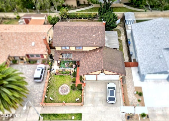 birds eye view of property