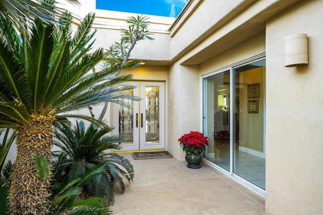 entrance to property with french doors