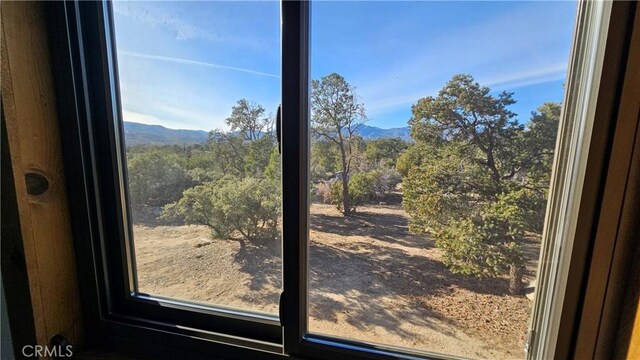 interior details with a mountain view