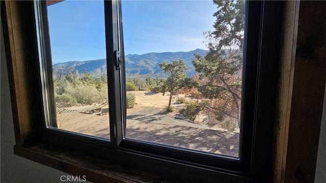 room details with a mountain view