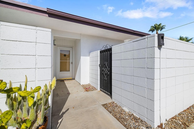 view of doorway to property