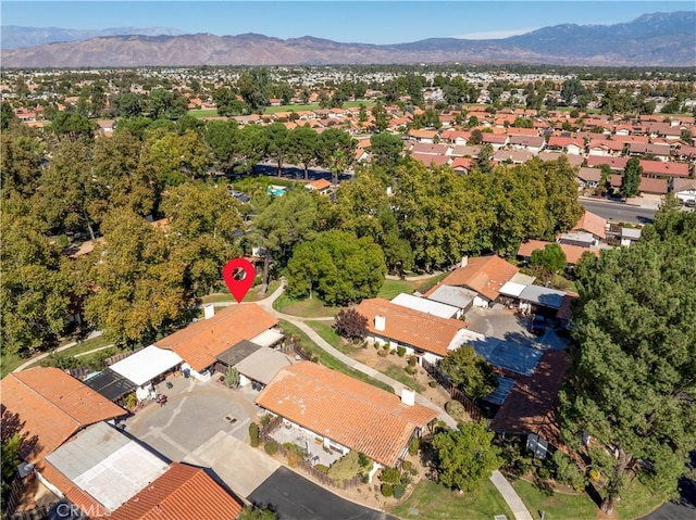 aerial view featuring a mountain view