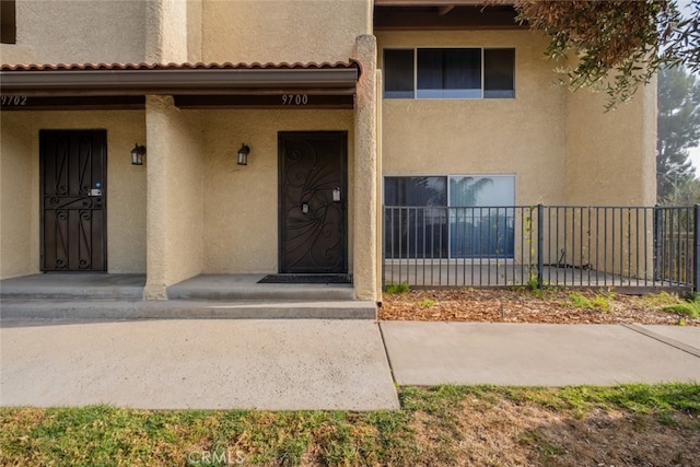 view of doorway to property