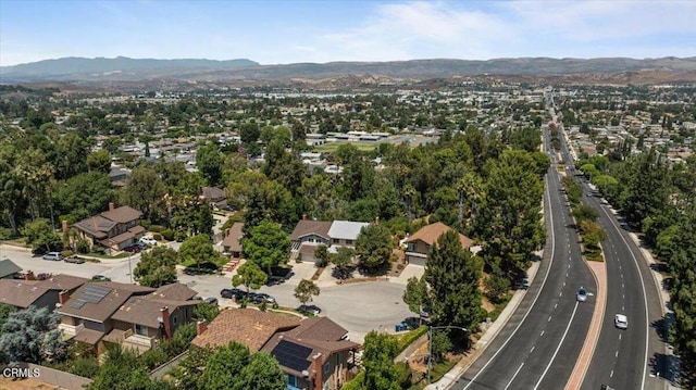 aerial view featuring a mountain view