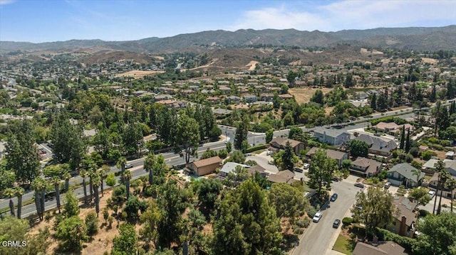 bird's eye view featuring a mountain view