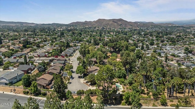 bird's eye view featuring a mountain view