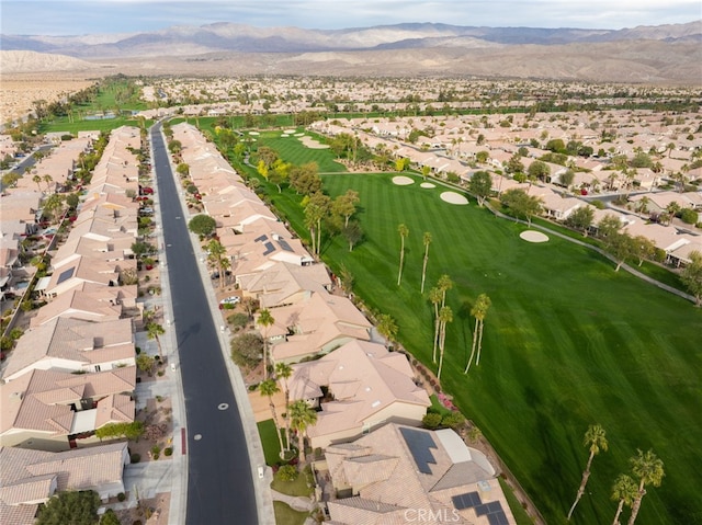 bird's eye view with a mountain view