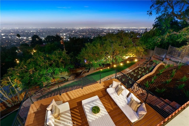 exterior space featuring outdoor lounge area