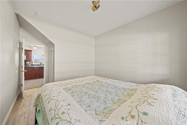 bedroom featuring light hardwood / wood-style flooring