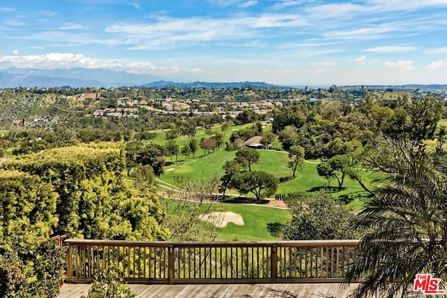 bird's eye view with a mountain view