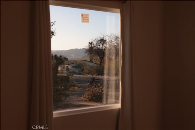 room details with a mountain view