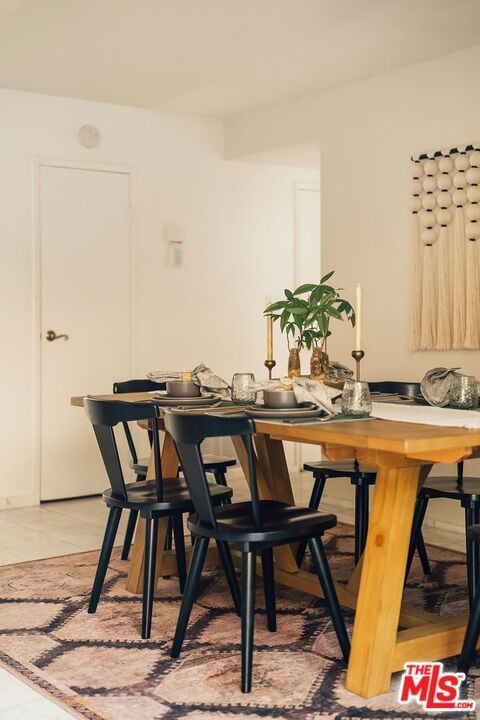 dining room featuring tile patterned floors