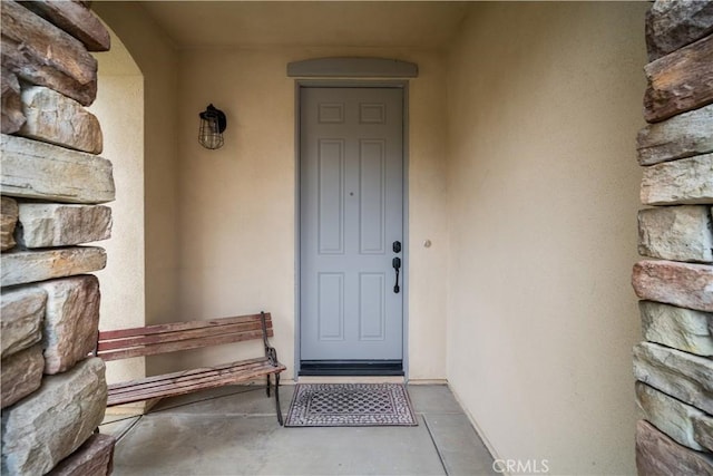 view of doorway to property