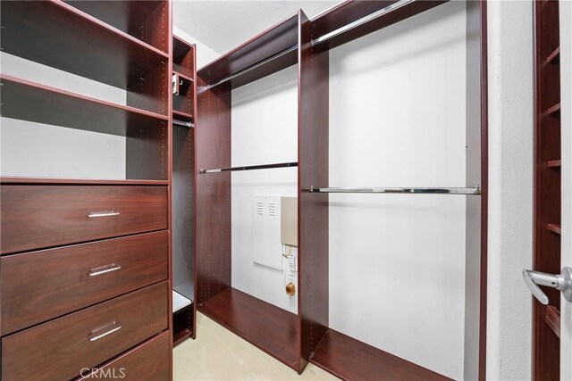 view of walk in closet