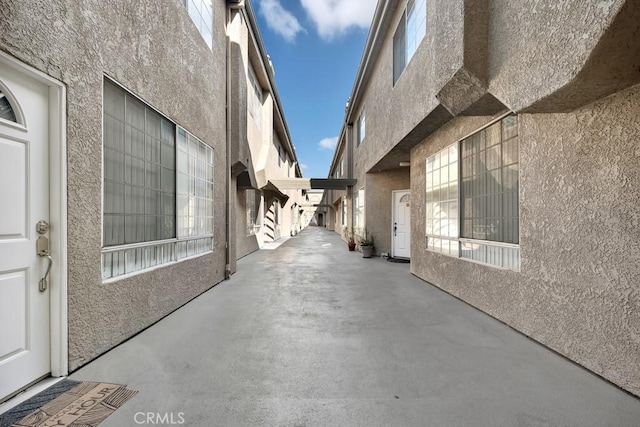 view of home's exterior featuring a patio and stucco siding