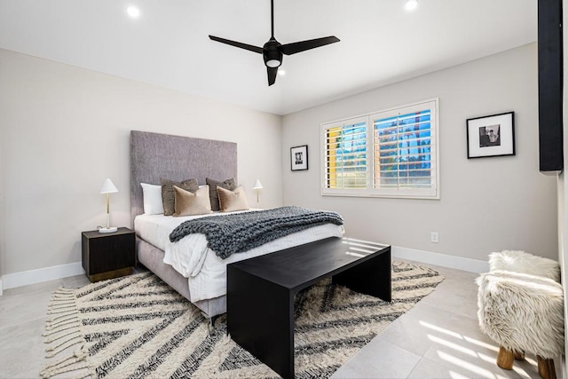 bedroom with ceiling fan