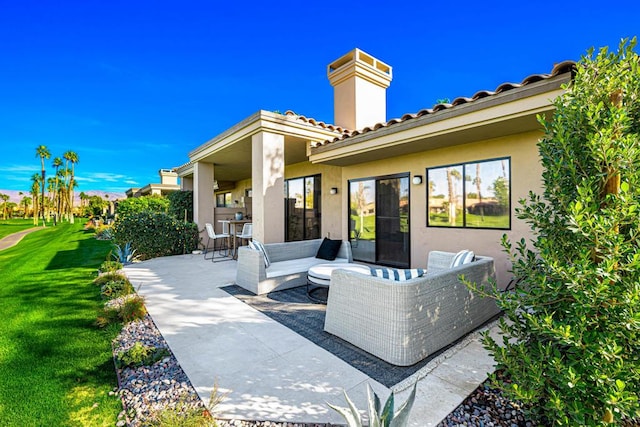 view of patio / terrace with an outdoor hangout area