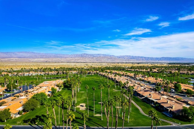 aerial view featuring a mountain view