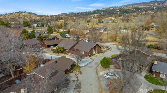 bird's eye view featuring a mountain view