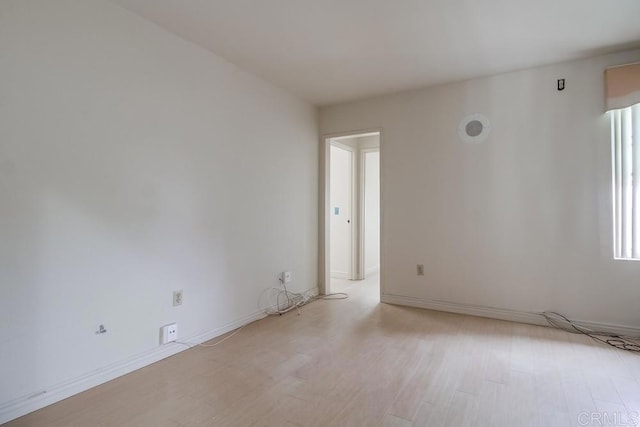 empty room featuring light hardwood / wood-style flooring