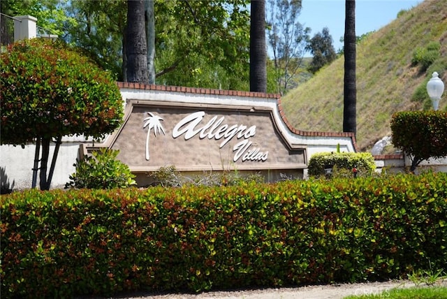 view of community sign