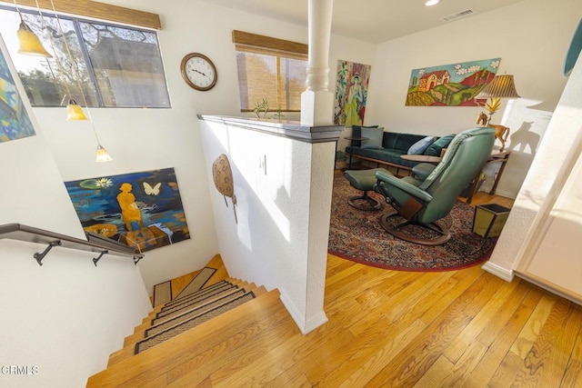 interior space featuring light hardwood / wood-style flooring