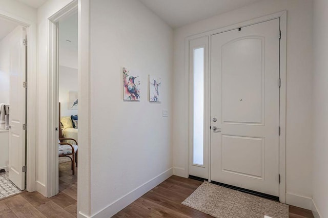 foyer featuring hardwood / wood-style flooring