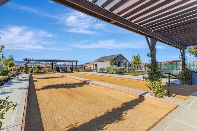 surrounding community featuring a pergola