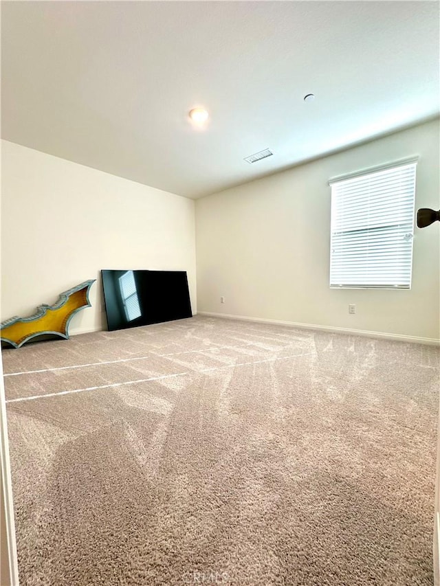 interior space featuring carpet