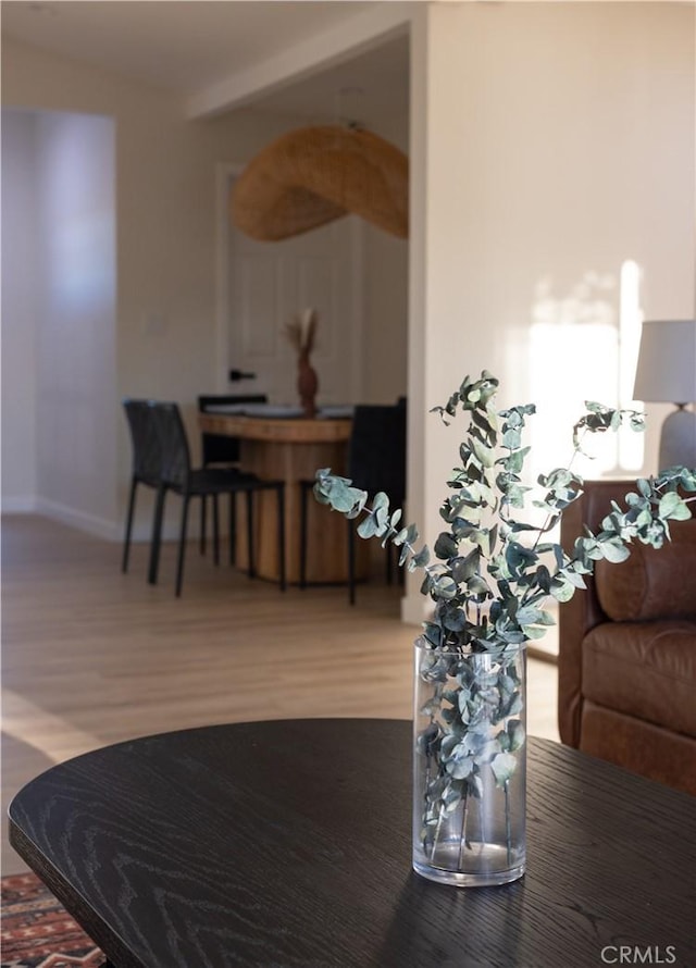 dining room with hardwood / wood-style floors