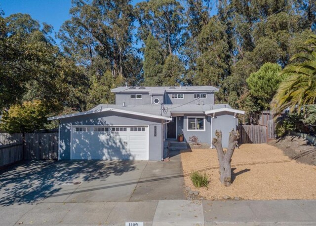 view of property featuring a garage