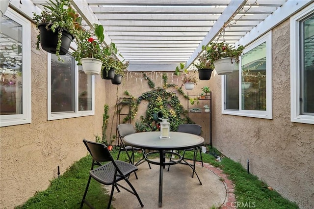 view of patio / terrace with a pergola