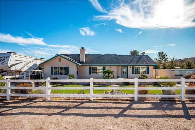 view of single story home