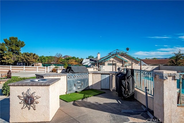 view of patio / terrace with area for grilling