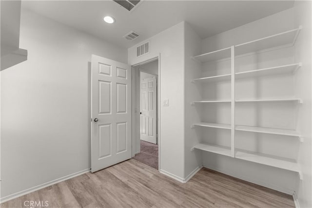 interior space featuring light wood-type flooring