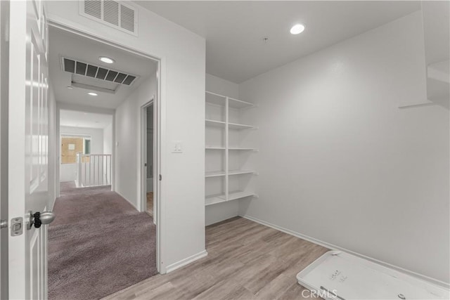 interior space featuring light hardwood / wood-style flooring